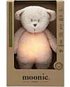 Moonie Bear Plush 2.0 with Natural Sounds, Classical Music, and Adjustable Light - Rose - GOTS and Oeko-Tex Certified Nightlights
