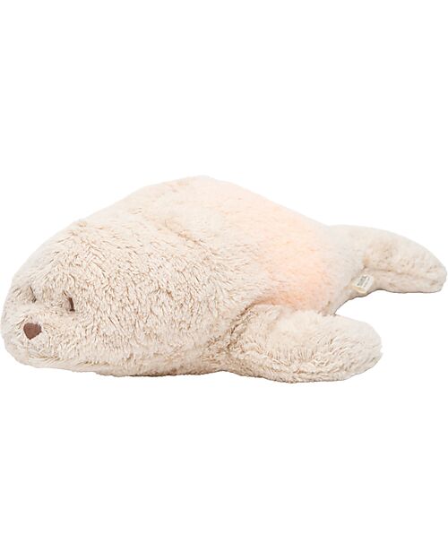 Moonie Bear Plush 2.0 with Natural Sounds, Classical Music, and Adjustable Light - Sand - GOTS and Oeko-Tex Certified Soft Toys