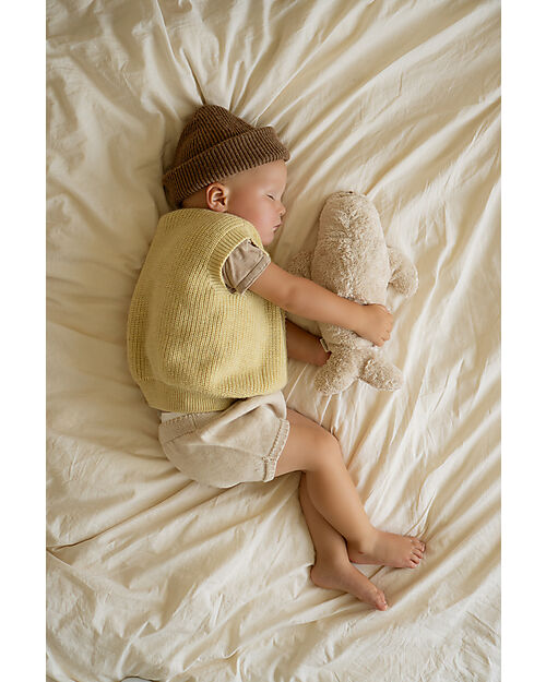 Moonie Bear Plush 2.0 with Natural Sounds, Classical Music, and Adjustable Light - Sand - GOTS and Oeko-Tex Certified Soft Toys