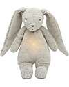 Moonie Bunny Plush 2.0 with Natural Sounds, Classical Music, and Adjustable Light - Grey - GOTS and Oeko-Tex Certified Nightlights
