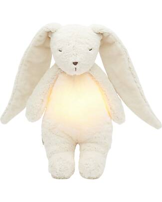 Moonie Bunny Plush 2.0 with Natural Sounds, Classical Music, and Adjustable Light - Polar - GOTS and Oeko-Tex Certified Nightlights