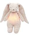 Moonie Bunny Plush 2.0 with Natural Sounds, Classical Music, and Adjustable Light - Rose - GOTS and Oeko-Tex Certified Nightlights