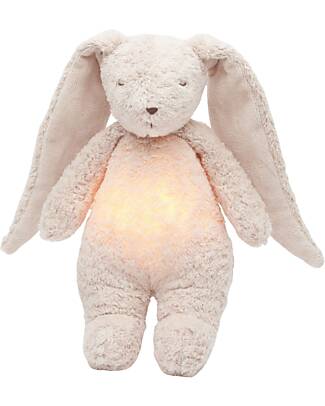 Moonie Bunny Plush 2.0 with Natural Sounds, Classical Music, and Adjustable Light - Rose - GOTS and Oeko-Tex Certified Nightlights