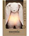 Moonie Bunny Plush 2.0 with Natural Sounds, Classical Music, and Adjustable Light - Rose - GOTS and Oeko-Tex Certified Nightlights