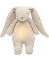 Moonie Bunny Plush 2.0 with Natural Sounds, Classical Music, and Adjustable Light - Sand - GOTS and Oeko-Tex Certified Nightlights