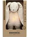 Moonie Bunny Plush 2.0 with Natural Sounds, Classical Music, and Adjustable Light - Sand - GOTS and Oeko-Tex Certified Nightlights