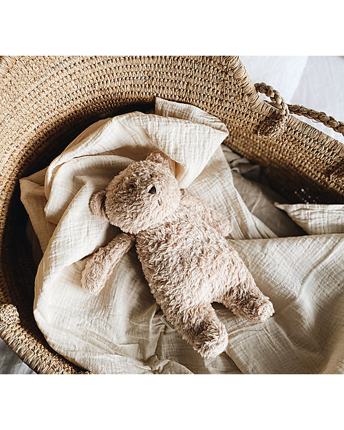 Moonie Soft Toy with Night Light and Pink Noises - Sand - GOTS and Oeko-Tex certified Nightlights