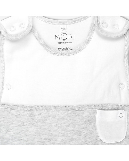 Mori Light Sleeping Bag 0.5 Tog, Grey - 0-2 years, organic bamboo + cotton Sleeping Bags