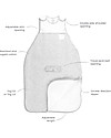 Mori Light Sleeping Bag 0.5 Tog, Grey Stripes - 0-2 years, organic bamboo + cotton Sleeping Bags