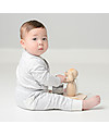 Mori Yoga Baby Pants, White & Grey - Bamboo and organic cotton Trousers