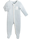 Mori Zip-Up Sleepsuit, Blue Stripes - Bamboo and organic cotton Pyjamas