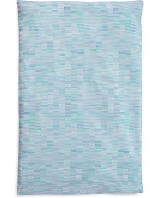 Motomo Baby Duvet Cover Set "Pastels", Azure - 70x100 cm - Organic cotton Cradle Bed Linen