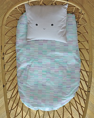 Motomo Baby Duvet Cover Set "Pastels", Turquoise - 70x100 cm - Organic cotton Duvet Sets