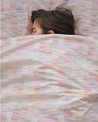 Motomo Grownup Duvet Cover Set "Pastels", Pink - 150x200 cm - Organic cotton Duvet Sets