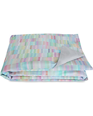 Motomo Play Pad "Pastels", Rainbow -100x137 cm - organic cotton Playmats