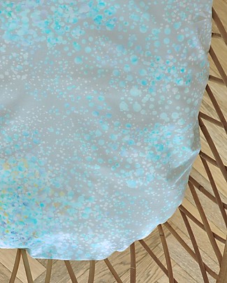 Motomo Play Pad "Petals", Azure -100x137 cm - organic cotton Blankets