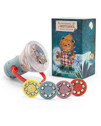 Moulin Roty 3 in 1 Storyteller Lantern - Les Minouchkas - 32 Images to Project Story Making Games