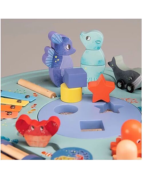 Moulin Roty Activity Table - Les Aventures de Paulie - Wood Wooden Stacking Toys