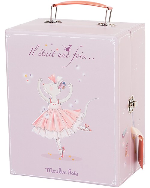Moulin Roty Ballerina Suitcase, il était une Fois - Tutus and Soft Toy included Dolls Accessories