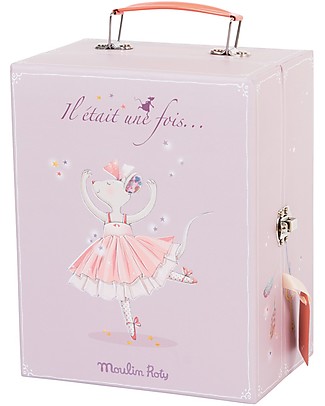 Moulin Roty Ballerina Suitcase, il était une Fois - Tutus and Soft Toy included Dolls Accessories