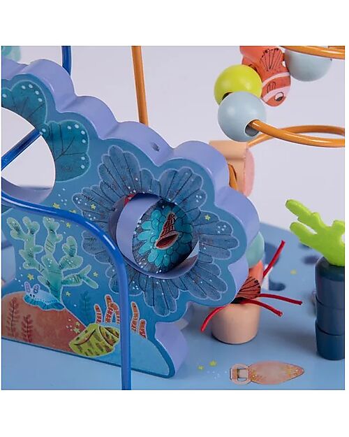 Moulin Roty Bead Maze - Les Aventures de Paulie - Wood Wooden Stacking Toys