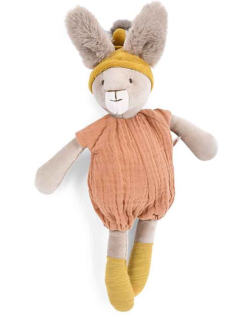 Moulin Roty Bunny Soft Toy - Clay - Oeko-Tex Cotton Puppets