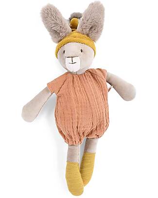 Moulin Roty Bunny Soft Toy - Clay - Oeko-Tex Cotton Puppets