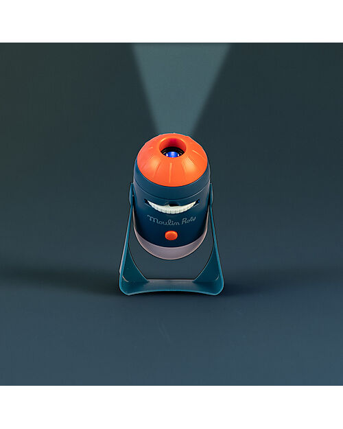 Moulin Roty Explorer's Projector - Includes 4 Discs of 8 Slides - Discover Space and the Constellations! Story Making Games
