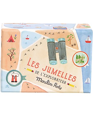 Moulin Roty Foldable Kids Binoculars - Magnifies up to 8 times! Outdoor Games and Toys_