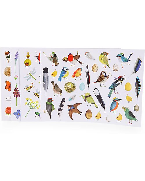 Moulin Roty Kit of 133 Stickers The Botanist - Nature Theme - +3 Years Stickers & Stamps Sets