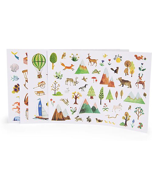 Moulin Roty Kit of 154 Explorer Stickers - Adventure Theme - Ages 3+ Stickers & Stamps Sets