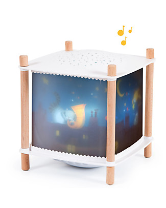 Moulin Roty Magic Lantern Revolution 2.0 - Les Moustaches - Project Cats Stories and Play Lullabies Bedside Lamps