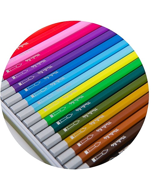Moulin Roty Metal Box with 24 Watercolour pencils Draw And Color
