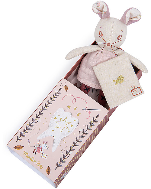 Moulin Roty Milk Tooth Mouse - Aprés la Pluie - to Keep Baby's Teeth Storage organisers