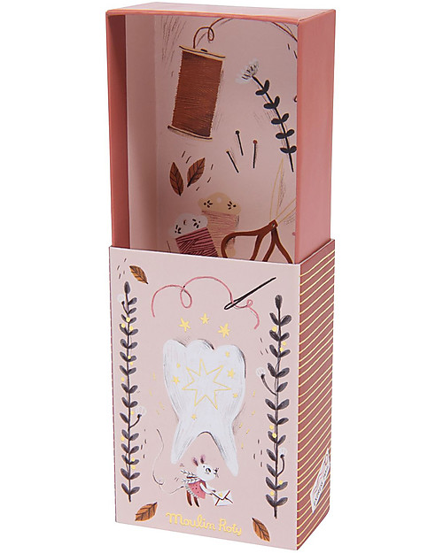 Moulin Roty Milk Tooth Mouse - Aprés la Pluie - to Keep Baby's Teeth Storage organisers