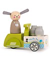 Moulin Roty Milkman Motorcycle - La Grande Famille - Wooden Toy Wooden Toy Cars, Trains & Trucks