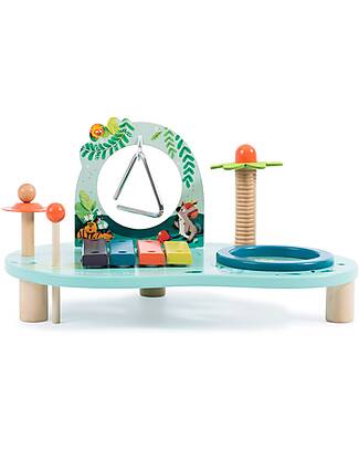 Moulin Roty Multi-Activity Music Table - Dans la Jungle - Wood Musical Instruments
