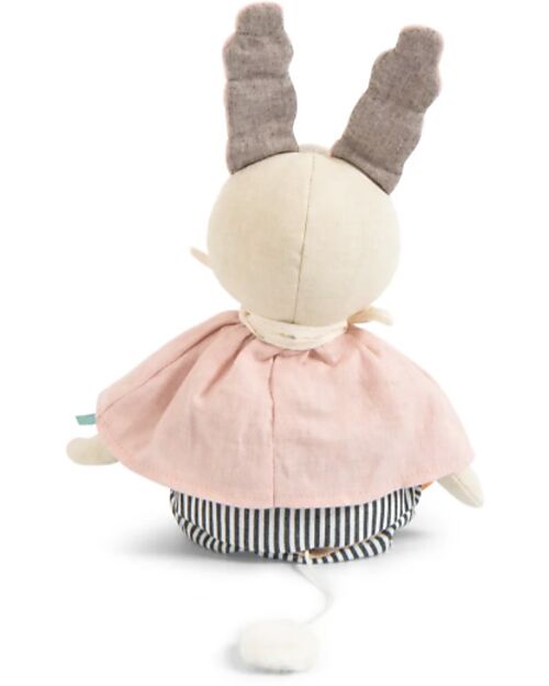 Moulin Roty Musical Bunny - Après la Pluie" - OEKO-TEX® Certified Soft Toys