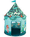 Moulin Roty Playing Tent - Jungle - Turquoise - with Bag - 104 x 140 cm Tepees & Tents