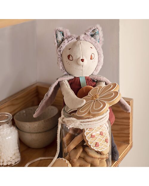 Moulin Roty Plush Giboulée the Winged Cat - Beige - 30 cm Puppets