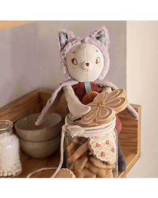 Moulin Roty Plush Giboulée the Winged Cat - Beige - 30 cm Puppets