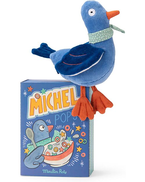 Moulin Roty Rattle Michele the Pigeon - Puce & Pilou - 25 cm Rattles