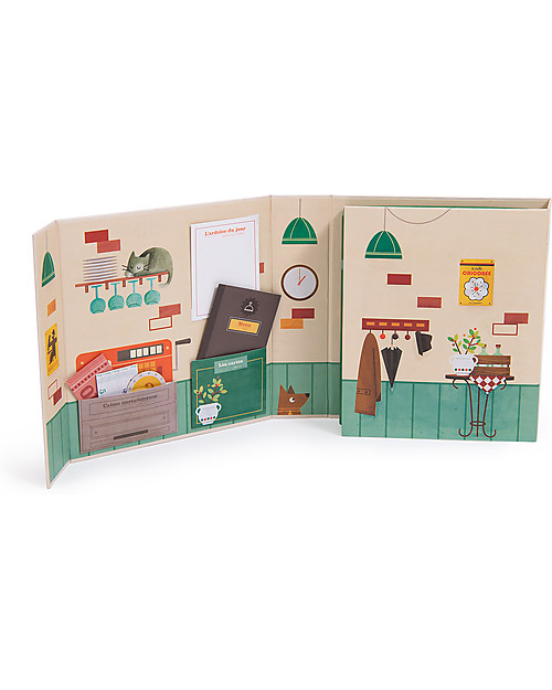 Moulin Roty Restaurant Box - Les Coffret Metiers - Act as a Restaurateur Pretend Play