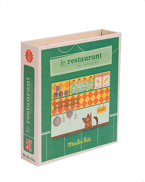 Moulin Roty Restaurant Box - Les Coffret Metiers - Act as a Restaurateur Pretend Play