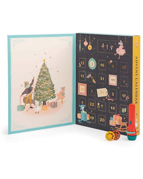 Moulin Roty School of Dance Advent Calendar - Story Projector Lamp with 23 Discs Advent Calendars