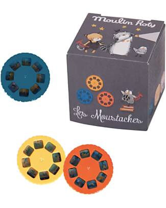 Moulin Roty Set of 3 Discs for Story Projector Lamp - Cat Tales Story Making Games