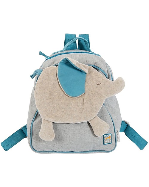 Moulin Roty Soft Backpack Bergamote Elephant - Sous mon Baobab - 3+ years Kindergarten Backpacks