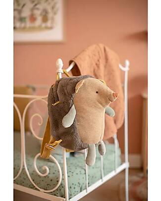 Moulin Roty Soft Backpack Hedgehog - Brown - 3+ years Kindergarten Backpacks