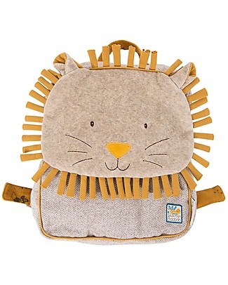 Moulin Roty Soft Backpack Paprika Lion - Sous mon Baobab - 3+ years Kindergarten Backpacks