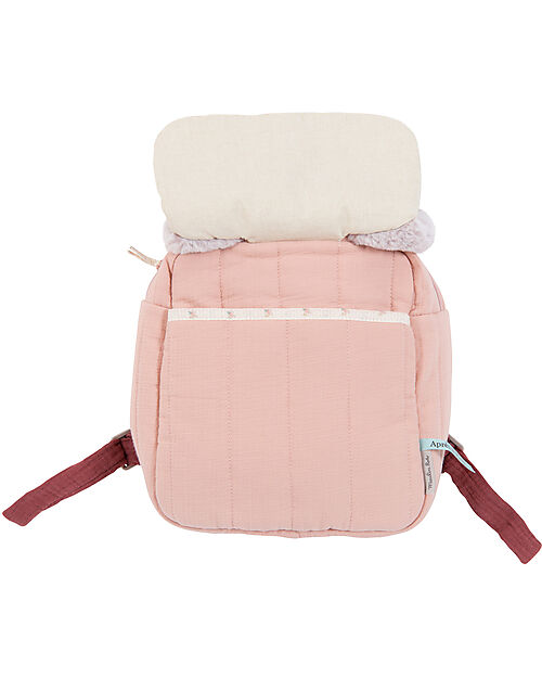 Moulin Roty Soft Mouse Backpack - Pink - from 3 Years Kindergarten Backpacks